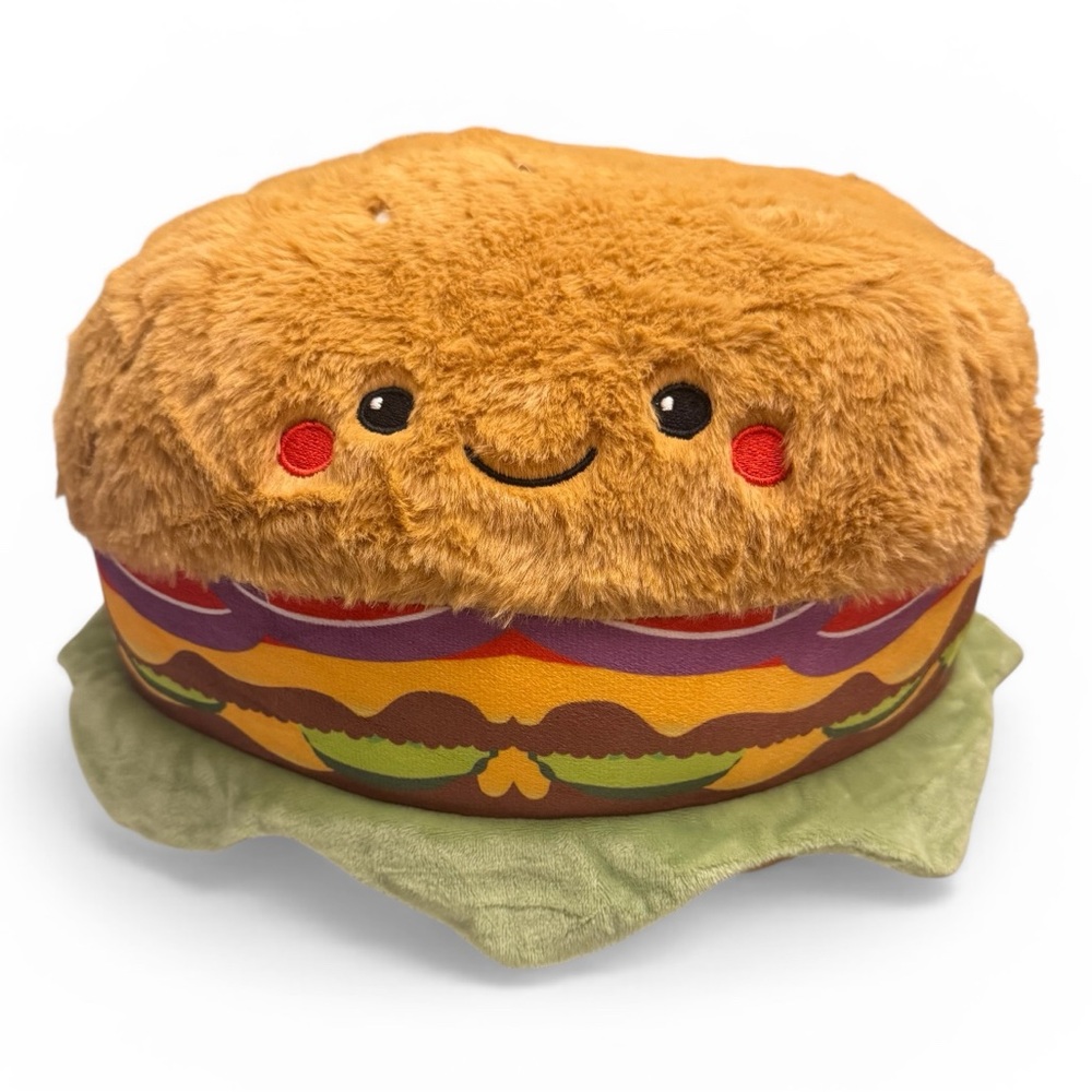 Plush Paradise Foodie Friends Tag Series 2 Pink Collectible Label- Hamburger 12”